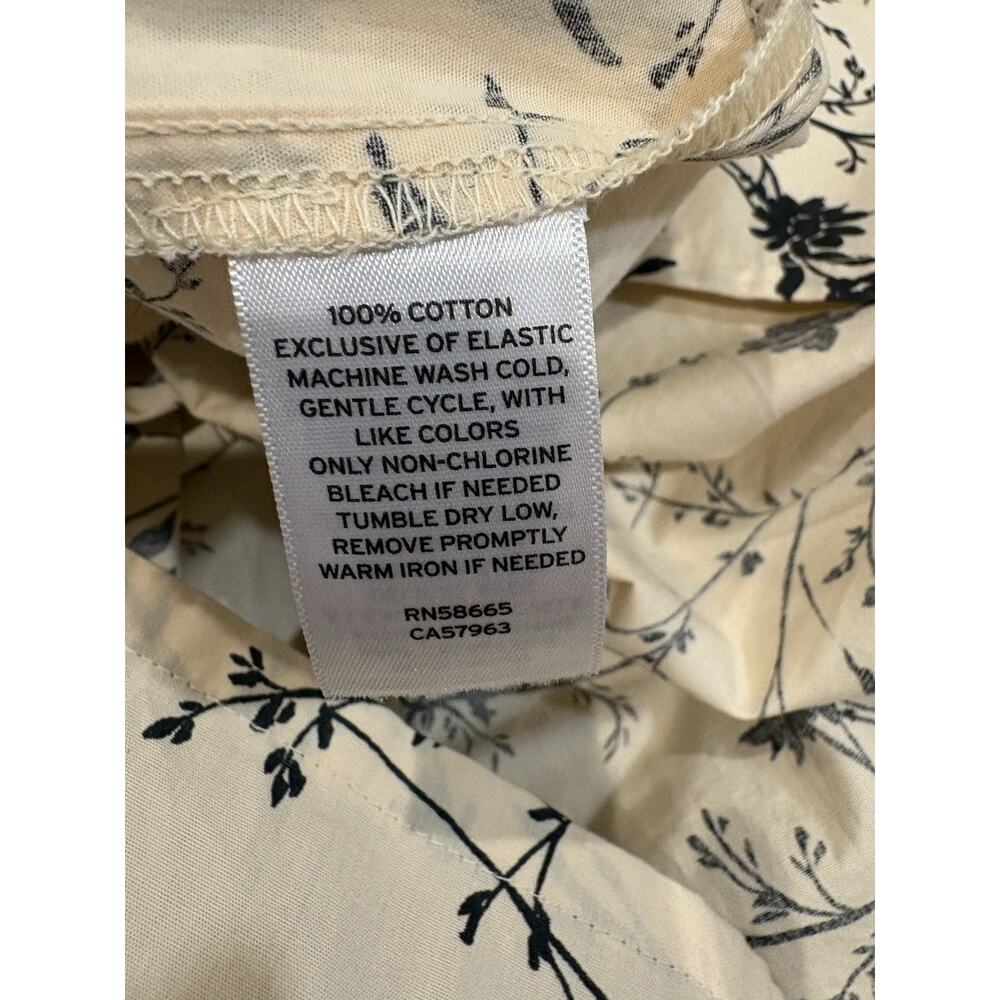 NWT Abound Nordstrom Ivory Black Floral Smocked Midi Sundress S - Picture 5 of 7
